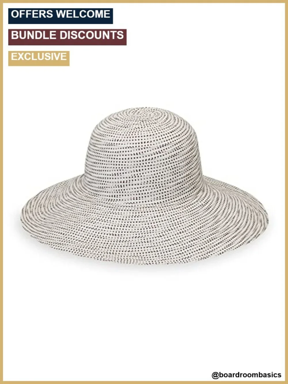 Floppy Scrunchie Sun Hat UPF 50+ Packable Crushable Polyester Travel